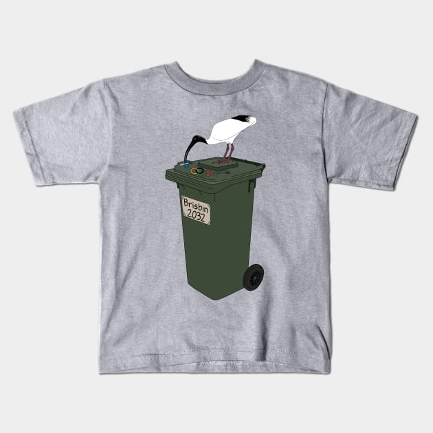 Brisbin Bin Chicken Kids T-Shirt by BinChickenBaby